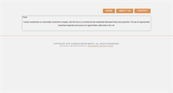 Desktop Screenshot of condor-investments.com