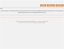 Tablet Screenshot of condor-investments.com